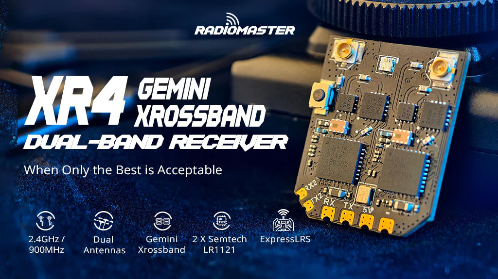 ¾Ë¾¾¹ðÅ© ¶óµð¿À¸¶½ºÅÍ XR4 ELRS Xrossband Dual-Band ´ÙÀ̹ö½ÃƼ ³ª³ë ¼ö½Å±â 1