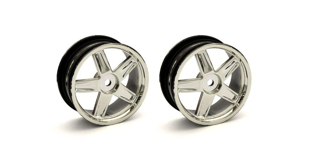�˾���ũ KYVZH010CM [KYOSHO] Wheel(5-Spoke/Plating/24mm/2pcs) 1