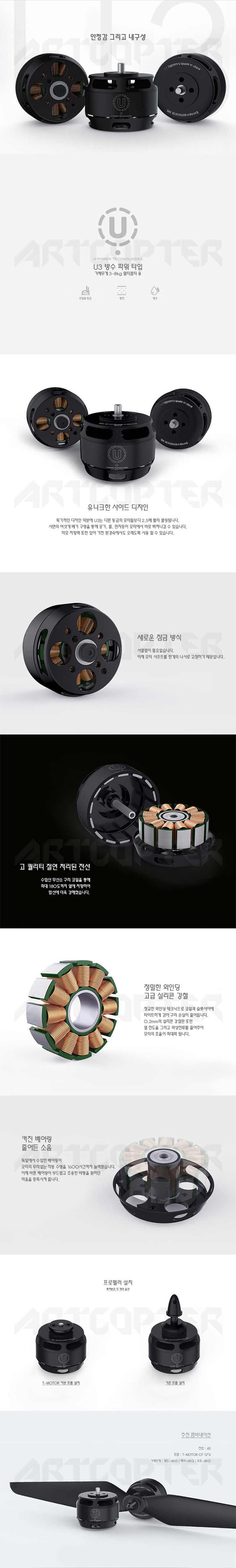 [ܼ] P00000CN [T-MOTOR] Ƽ U3 700KV 귯 