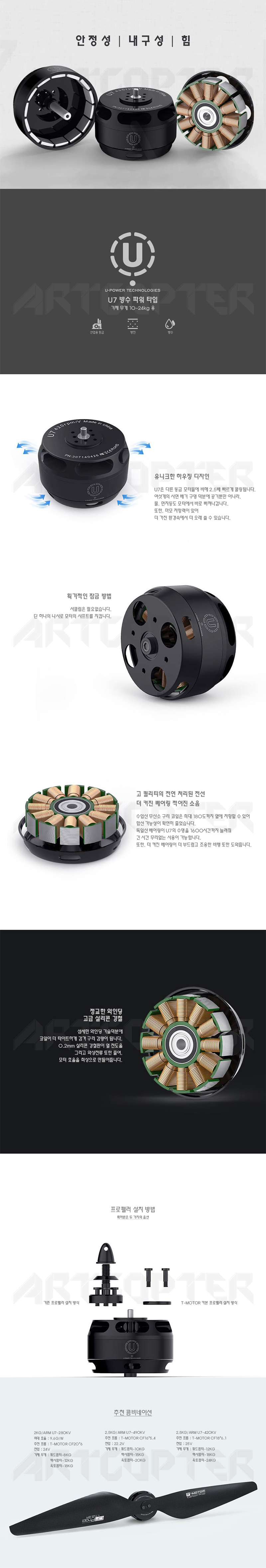 [ܼ] P00000CK [T-MOTOR] Ƽ U7 V2.0 420KV 귯 