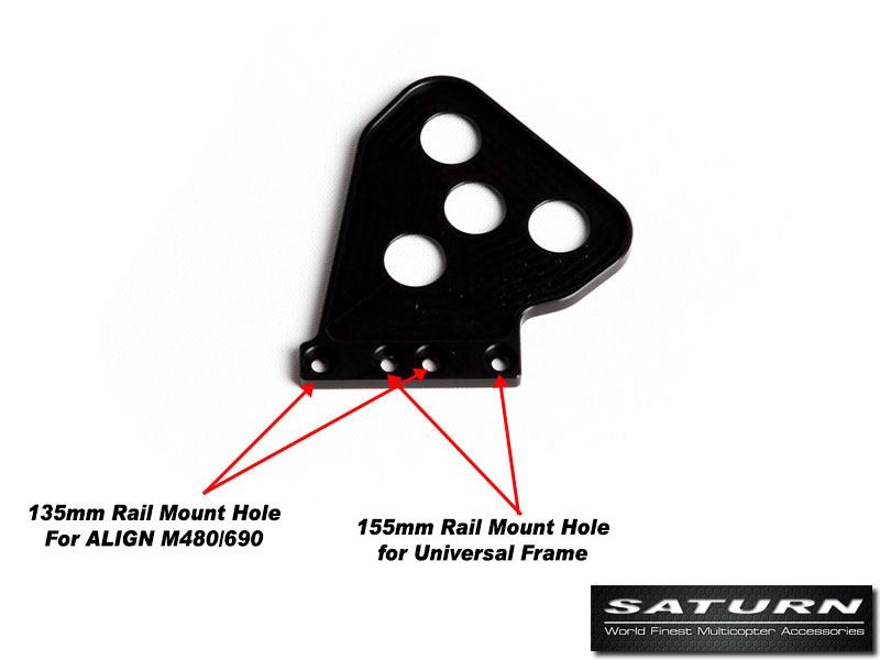 �˾���ũ SAT-155-CONV [SATURN] 155mm Common Rail Mount Conversion Kit for ALIGN G3-GH/5D(4pcs) 5