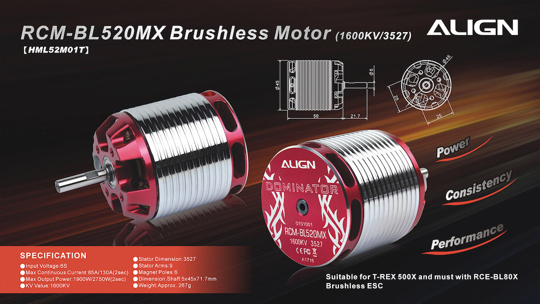 �˾���ũ HML52M01T [Align] 520MX 3527-1600KV Trex500 �ø���� 1