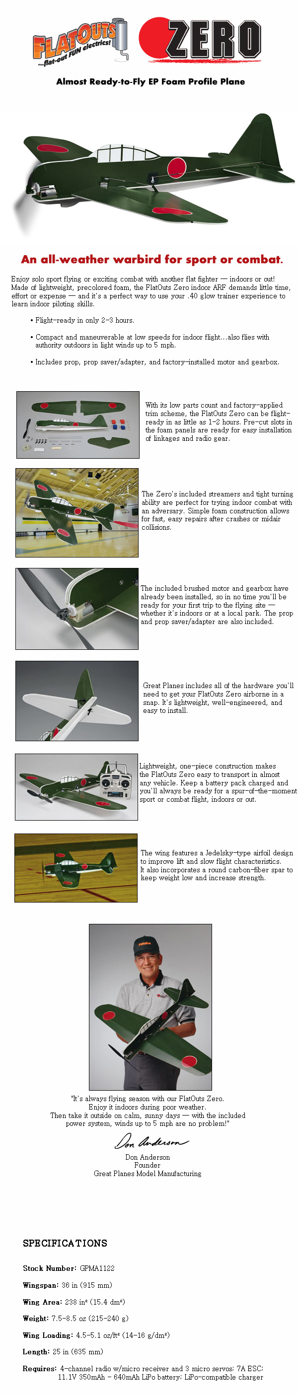 [�˾���ũ] GPMA1122 [Great Planes] 915mm ���� �÷��ƿ� ���� ARF Kit 1