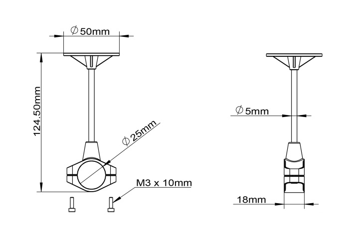 �˾���ũ TL1811 [TR] GPS Arm Mount (25mm Clamp-On) 3