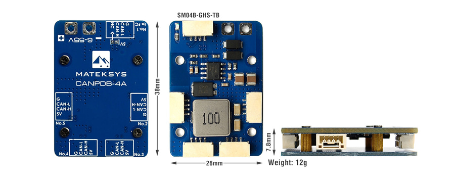 �˾���ũ  [Matek] ���� CANPDB with 4A BEC and GH Splitter (CANPDB-4A) 1