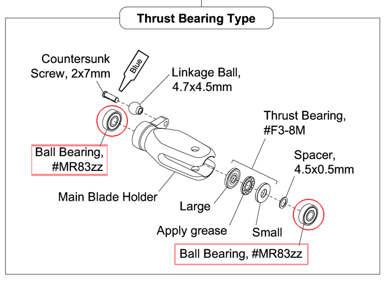 [�˾���ũ] E4-2401 [BEAM] Ball Bearing, MR83zz 3x8x3 1