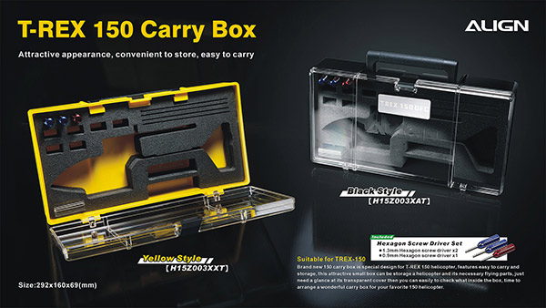 [˾ũ] H15Z003XAW [Align] T-Rex150 Carry Box - Black 3