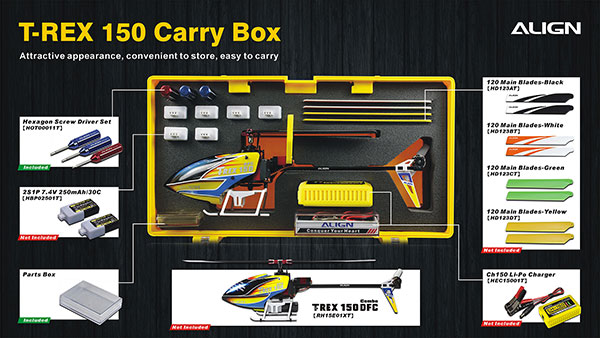 [˾ũ] H15Z003XAW [Align] T-Rex150 Carry Box - Black 4