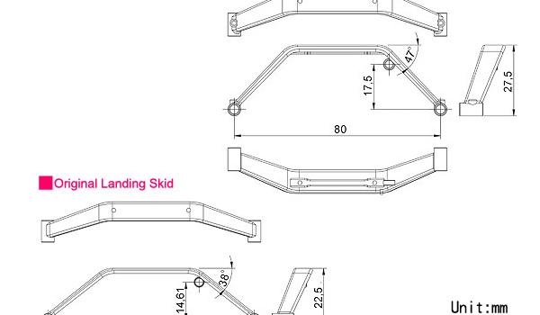 [�˾���ũ] H25073A [Align] T-Rex250SE Landing Skid(4pcs) 2