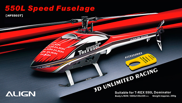 [�˾���ũ] HF5503T [Align] T-Rex550L Speed Fuselage(Red&White) 1