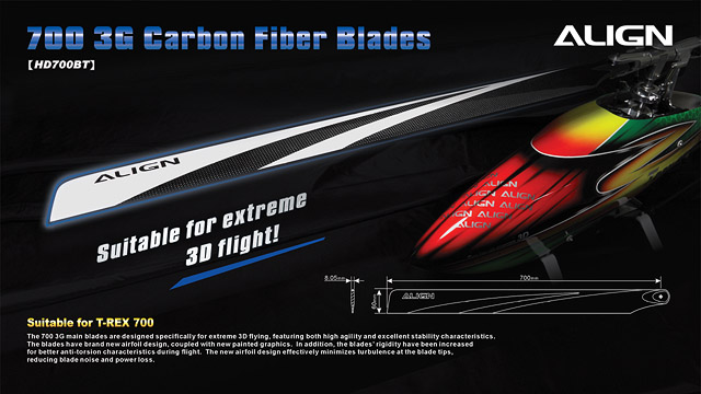 [˾ũ] HD700TB [Align] T-Rex700 3G Carbon Fiber Blades 1
