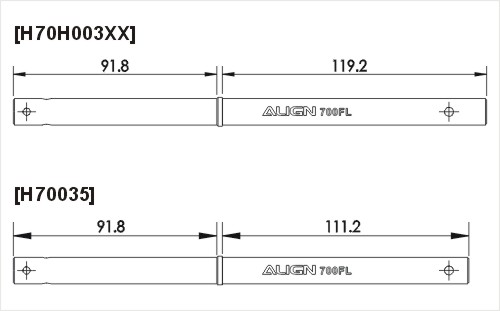 [˾ũ] H70H003XXW [Align] T-Rex700 FL Main Shaft (2pcs) 1