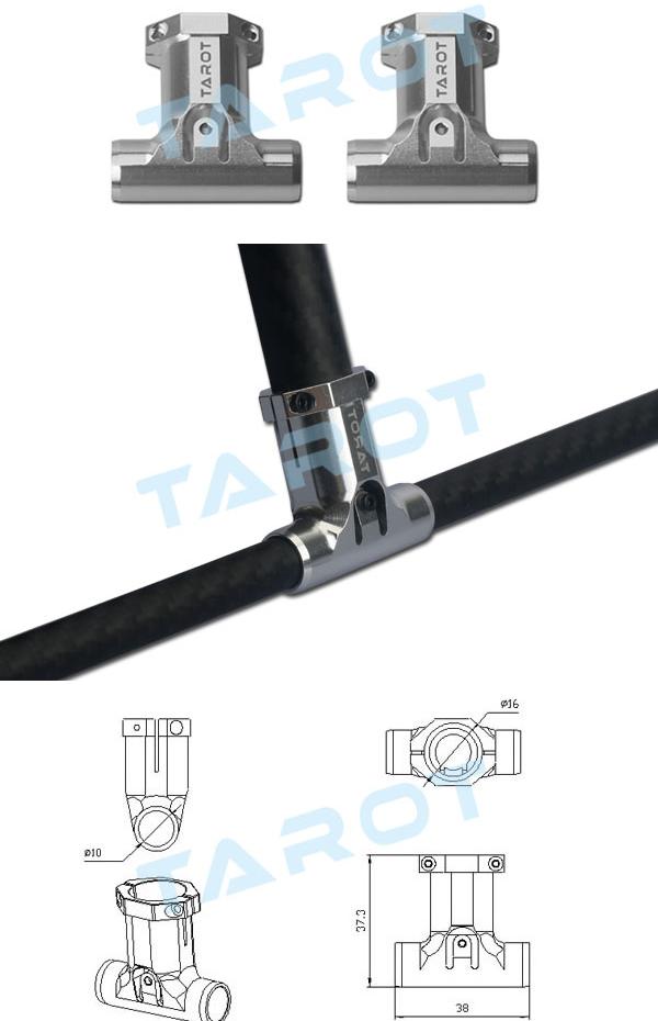 [�˾���ũ] TL68B45 [TR] Metal T-Type Landing Skid Joiner(��16 -> ��10MM) 1