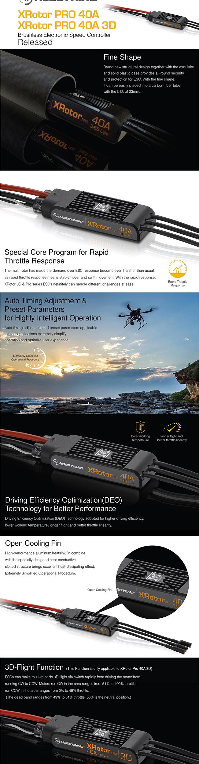 [˾ũ] XRotorPRO-40A-CO [HobbyWing] XRotor PRO 40A ESC (COB Type) 1