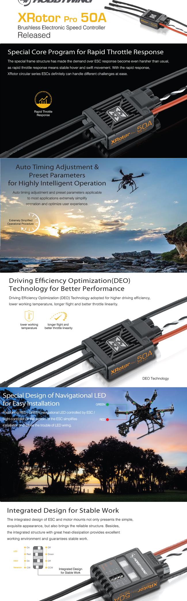 [˾ũ] XRotorPRO-50A-Wi [HobbyWing] XRotor PRO 50A ESC (Wired Type) 1