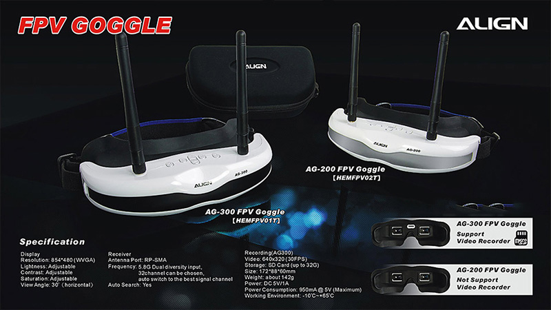 [�˾���ũ] HEMFPV01 [ALIGN] AG300 FPV Goggle (���Ŵ���) 1