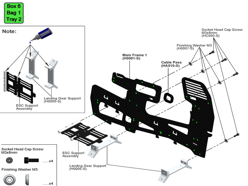 [˾ũ] H0088-S Carbon Fiber ESC Mount - Goblin 630/Goblin 630/700 Competition [H0088-S] 1
