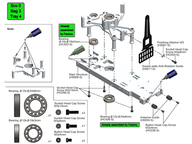 [˾ũ] H0050-S Antenna guide - Goblin 630/700/770 [H0050-S] 1