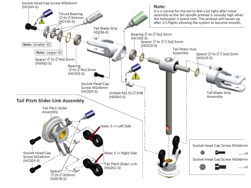 [�˾���ũ] H0220-S Steel Tail Spidle Shaft - Goblin 500/570 [H0220-S] 1