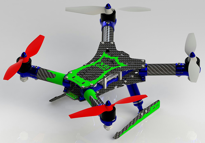 [�˾���ũ] 200QXSK-R Sticker Skin for CNC Advanced Upgrade Kit (Red) - Blade 200 QX  �ɼ� 1