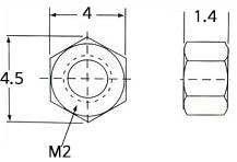 [�˾���ũ] m2nut_stl ���� M2 ��Ʈ (ö ���� ����, 10����) 1