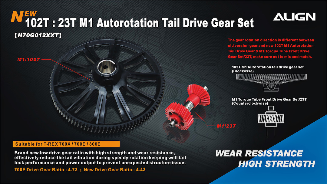 [�˾���ũ] H70G012XXW [Align] T-Rex700/800 102T M1 �︮�� ��������̼� ��� + ���� ����̺� ��� ��Ʈ 1