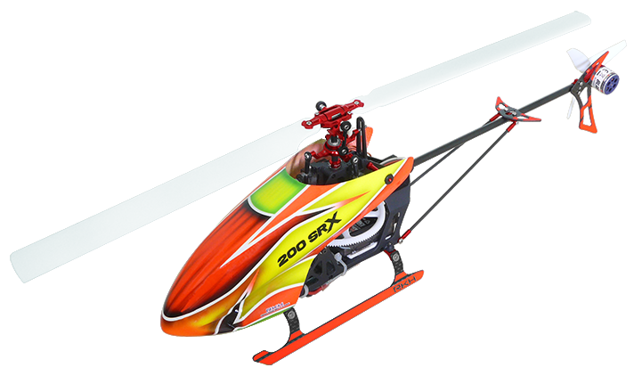 [ܼ] 200SRX799-R [RAKONHELI] CNC AL Canopy Mount Set (Red) - Blade 200SRX/S