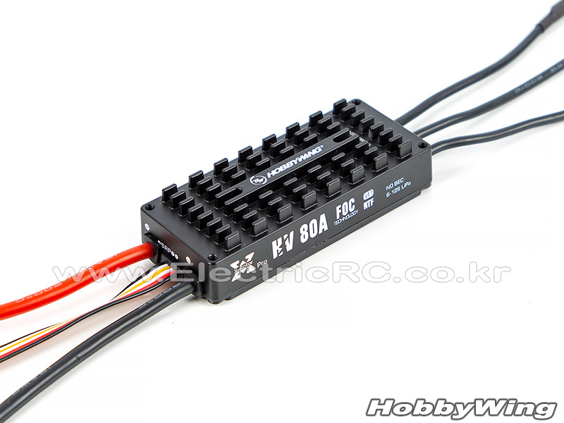 [˾ũ] HBW-FOC80A-8G2 [HobbyWing] Sine-Wave ESC(80A/HV) for Xrotor8(8120) Motor(Black/G1/G2) 2