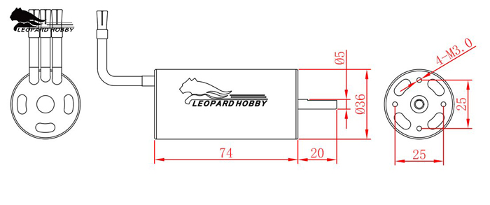[�˾���ũ]  Leopard LBP3674/2.5Y 1400KV 4-Poles Inrunner Brushless Motor For Boat 5