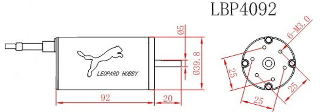 [�˾���ũ]  Leopard LBP4092-B/3.5D 1480KV 4-Poles Inrunner Brushless Motor For Boat 8