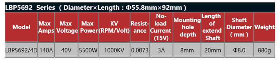 [�˾���ũ]  Leopard LBP5692/4D 1000KV 4-Poles Inrunner Brushless Motor For Boat 2