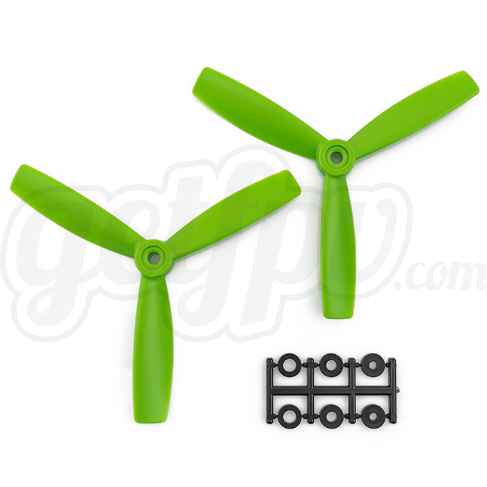 [�˾���ũ]  HQProp 5x4.5x3R ����ġ Bullnose Propeller - (Set of 2 - Green) 1