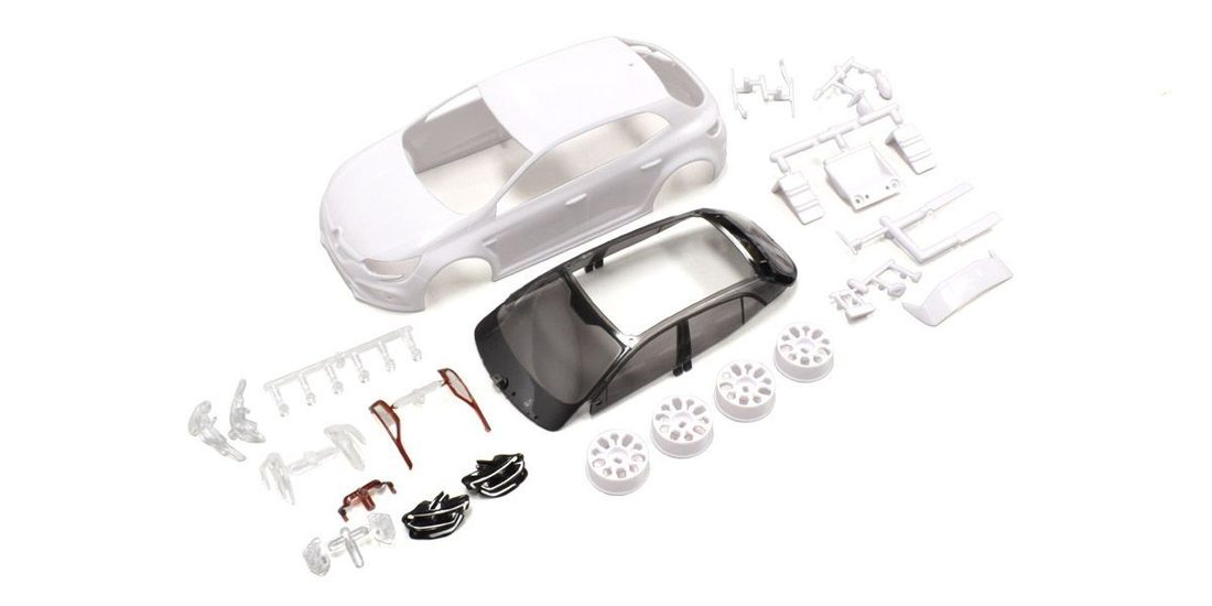 �˾���ũ KYMZN187 [KYOSHO] RENAULT MEGANE White body set(w/Wheels) 1