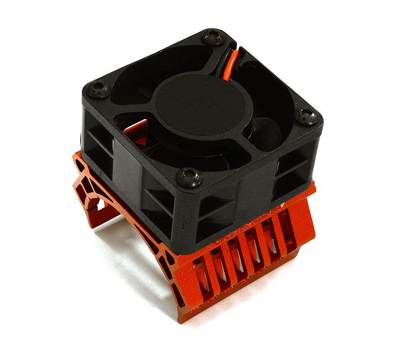 [˾ũ] C28599RED [INTEGY] 36mm Motor Heatsink 40x40mm Cooling Fan 16k rpm for 1/10 TR-MT10E & TRX-4 C28599RED 1