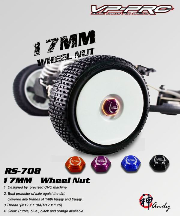 [˾ũ] RS-708-1.0-BK [VP PRO RACING]  ˷̴ ٳƮ RS-708-1.0-Black- 17MM wheel nut-1.0(Black) 2