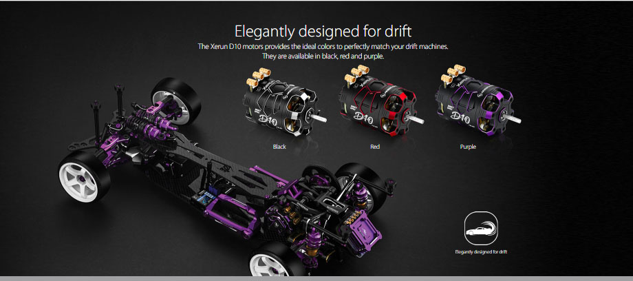 �˾���ũ 30401135 [HOBBYWING] [�帮��Ʈ ����] XERUN D10 10.5T 4600KV Drift Brushless Sensored 540 Motor Red For 1/10 RC Drift 1