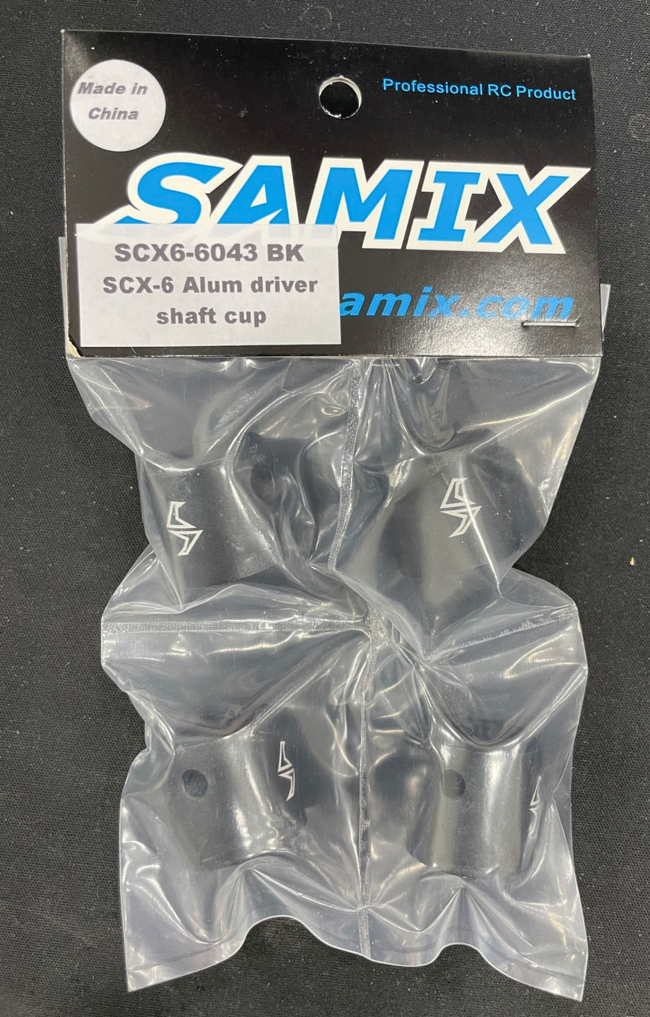 [�˾���ũ] scx6-6043BK [SAMIX] SCX-6 Alum. drivershaft caps (4pcs) SCX6 �ɼ� **�ǹ��� �������Դϴ�. 1