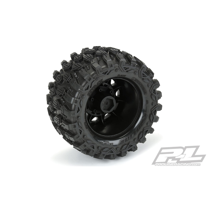 [˾ũ] PRO1019010 [PROLINE-RACING] 10190-10 Hyrax 2.8 Tires MTD Black 6x30 Stampede F/R 4