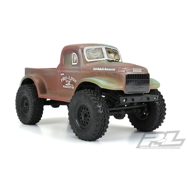 �˾���ũ PRO356500 [PROLINE-RACING] AP3565 1946 Dodge Power Wagon Clear Body (SCX24) 4