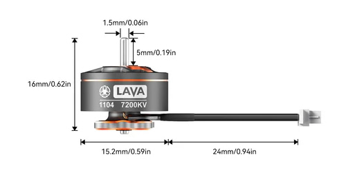 ¾Ë¾¾¹ðÅ© BETAFPV LAVA Series 1104 7200KVKV ¸ðÅÍ (1pcs) 2