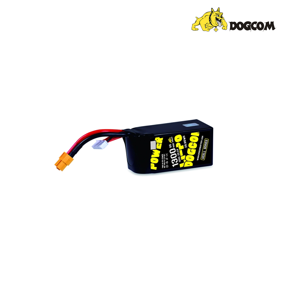 ¾Ë¾¾¹ðÅ© DOGCOM UCELL 6¼¿ 22.2V 1300mAh 150C ¸®Æ¬Æú¸®¸Ó ¹èÅ͸® - XT60 1