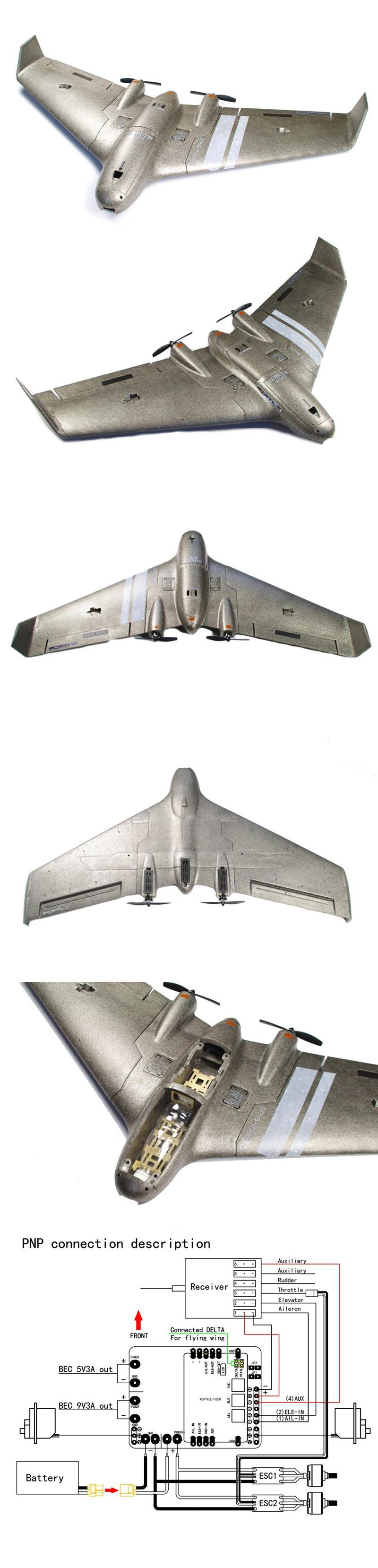 [�˾���ũ] SRFR-088 [REPTILE] 1100mm S1100 Harrier Flying Wing PNP 1
