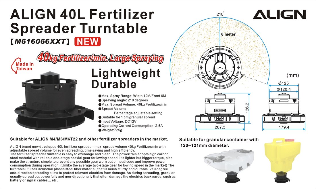 �˾���ũ M616ME80T [ALIGN] M6T22 Fertilizer Spreader Inner Gate Servo 1