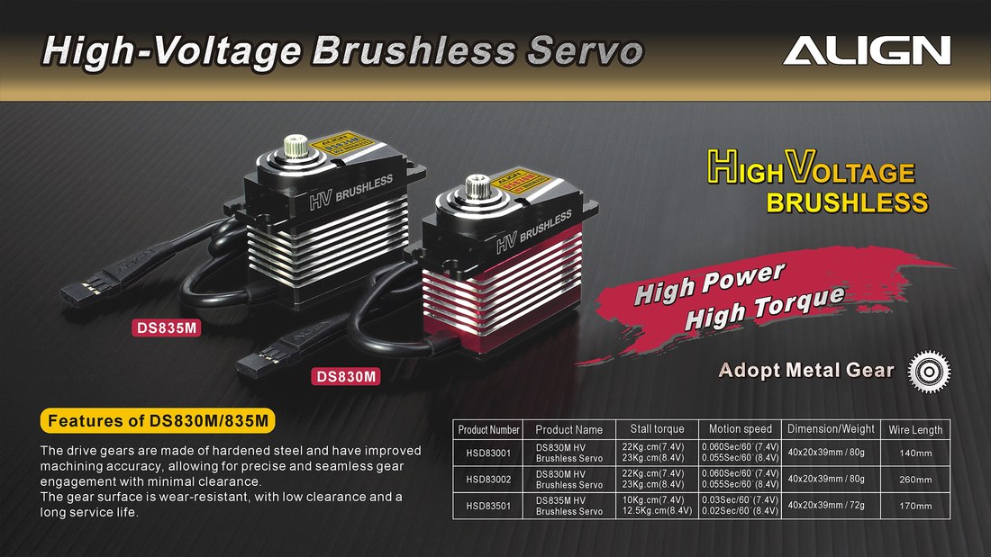 �˾���ũ HSD83002T [ALIGN] DS830M High Voltage Brushless Servo(Long) 1