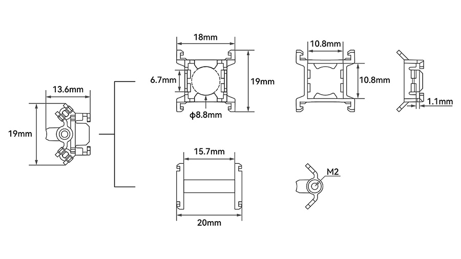 ¾Ë¾¾¹ðÅ© BETAFPV Shock-absorbing Components for O4 Air Unit 2