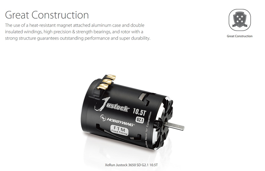 [˾ũ] 30408011 [HOBBYWING] XERUN JUSTOCK 3650SD 17.5T 2450KV BLACK G2.1 1