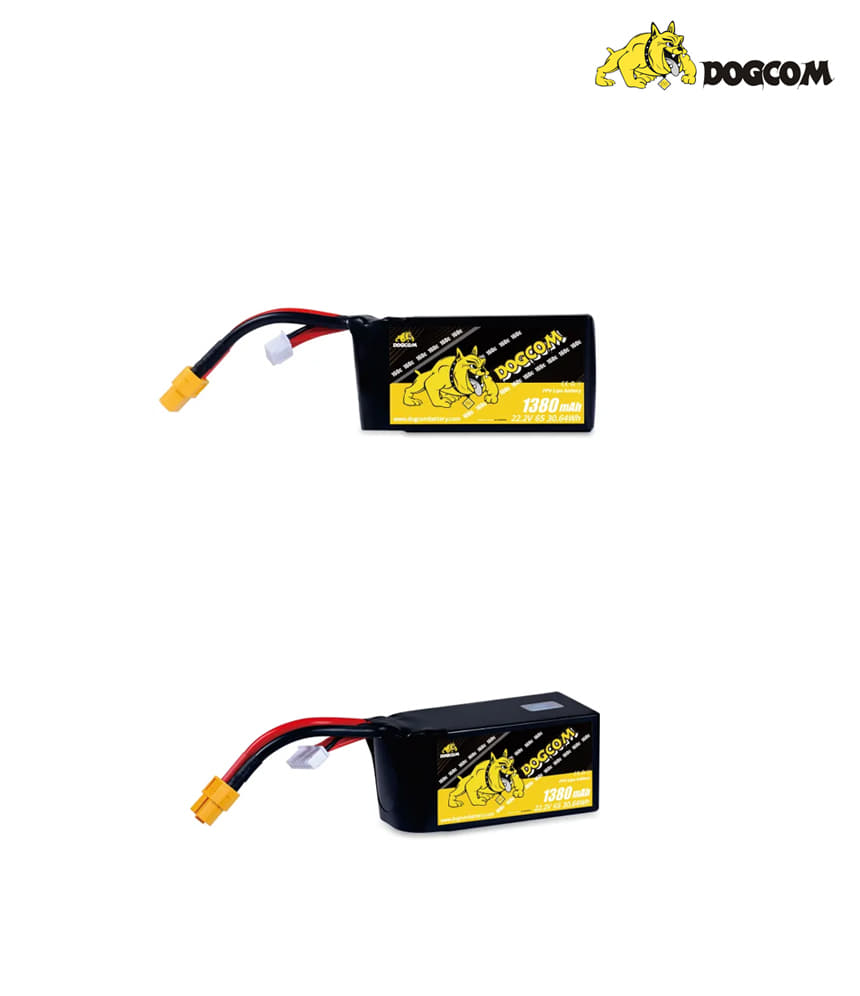 ¾Ë¾¾¹ðÅ© DOGCOM 6¼¿ 22.2V 1380mAh 160C ¸®Æ¬Æú¸®¸Ó ¹èÅ͸® - XT60 1