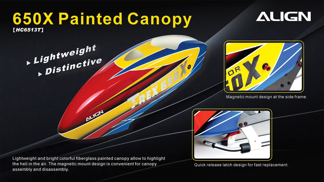 �˾���ũ HC6513T [ALIGN] T-Rex650X Painted Canopy 1