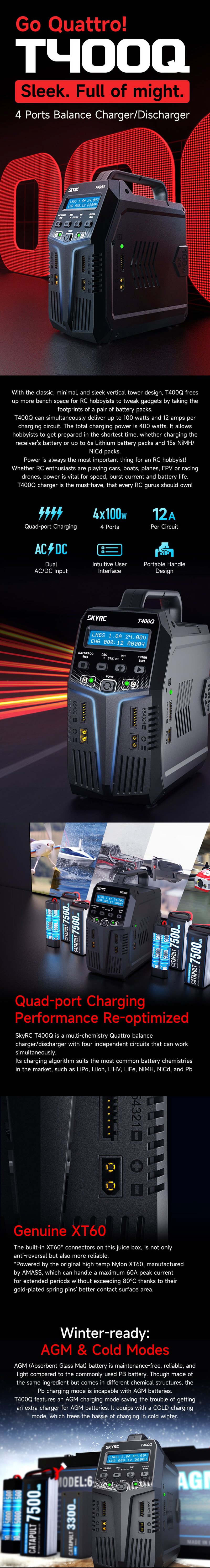 �˾���ũ  [SKYRC] T400Q ���� ������ ������ ��Ʈ�� 100W 12A AC/DC �Է� - KC ���� 10