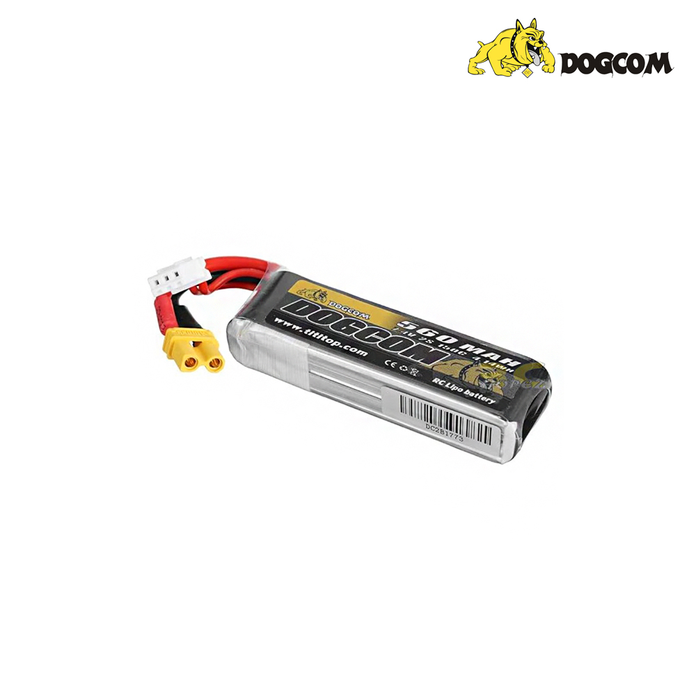 �˾���ũ  [DOGCOM] 2�� 7.4V 560mAh 150C ��Ƭ������ ���͸� - XT30 2